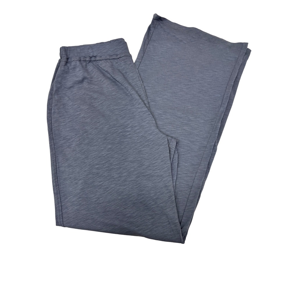 Eileen Fisher Pajama Pants Womens XS Gray Excellent Slub Knit Wide Leg Lounge